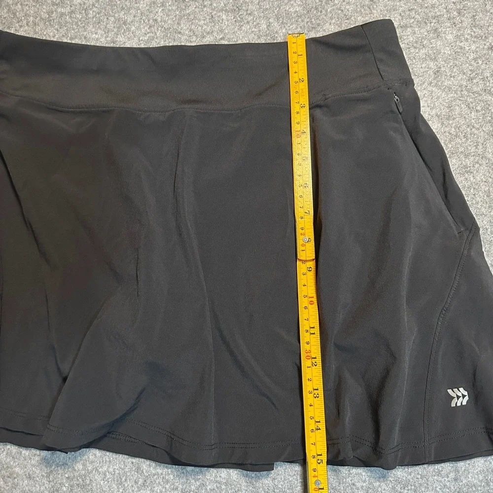 All in Motion Active‎ Skort Large Black Recycled Polyester Spandex Stretch